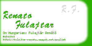 renato fulajtar business card