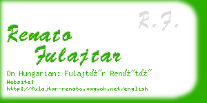 renato fulajtar business card